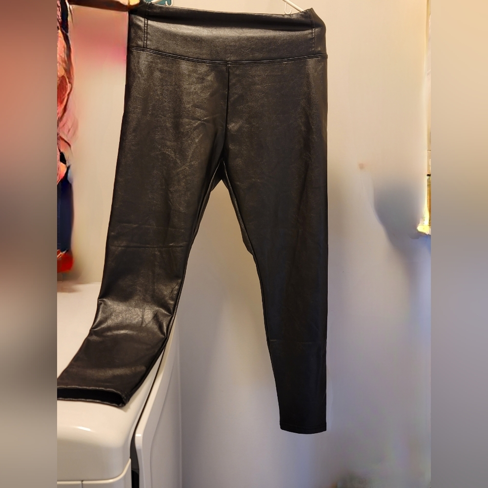 BP. Shiny Black Faux Leather Pants